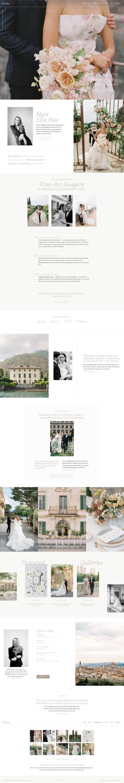 Easy-to-customize Showit website templates for photographers and creatives, designed to showcase your work and convert visitors into clients.