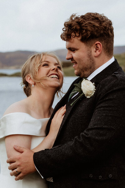 romantic newlywed portrait Scotland
