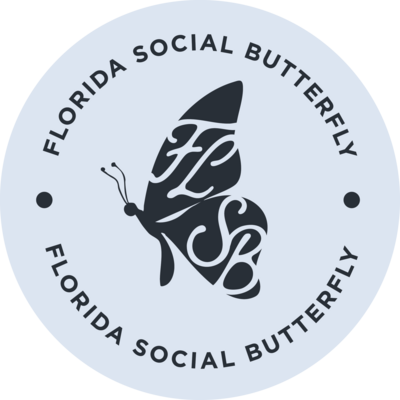 Florida Social Butterfly | Sky Blue Alternate Logo