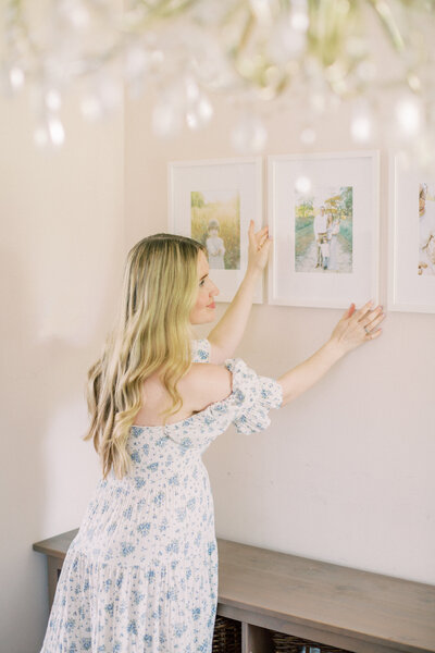 DC Maternity Photographer Marie Elizabeth Photography hanging framed matted prints