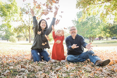 Family with two girls standing in front, Austin Family Photographer, Tiffany Chapman Photography