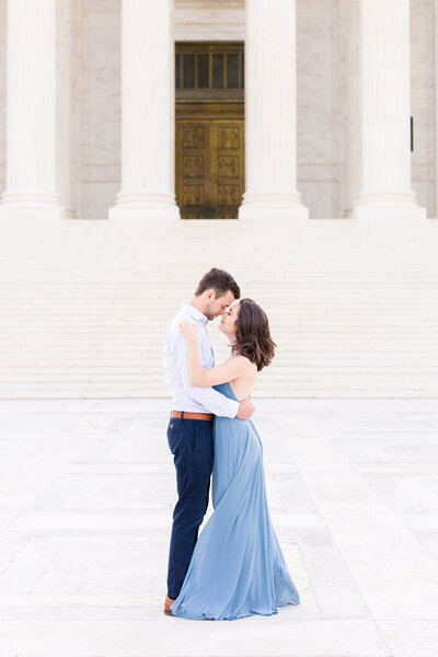 Capitol Building Engagement Session in DC with a visit to Supreme Court Building and Library of Congress | DC Wedding Photographer | Taylor Rose Photography-14