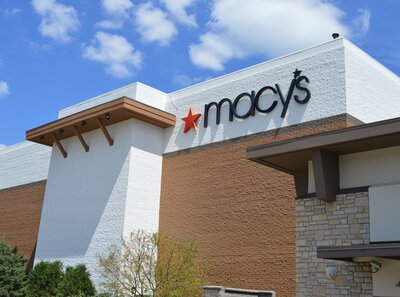 Macy's Building Exterior with blue sky