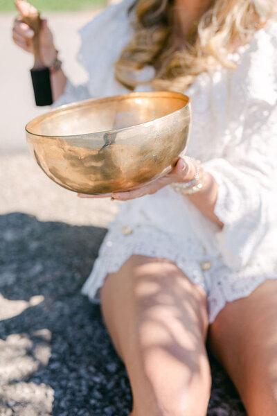 Gold sound therapy bowl