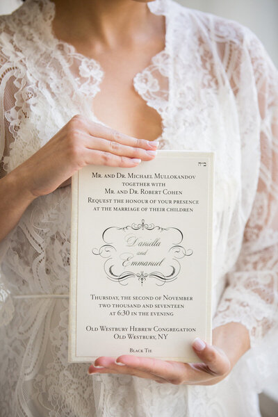 Hardcover wedding invitation folder