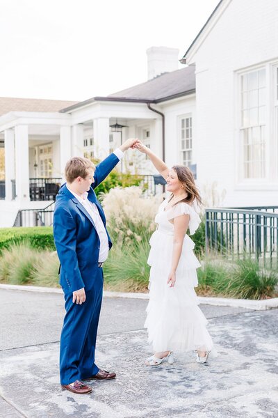 Engaged Couple at Country Club of Columbus by Georgia Wedding Photographer Amanda Horne