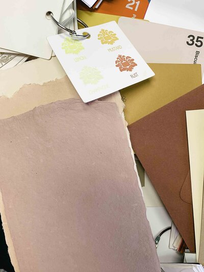 Paper Samples at Copper Willow Paper Studio