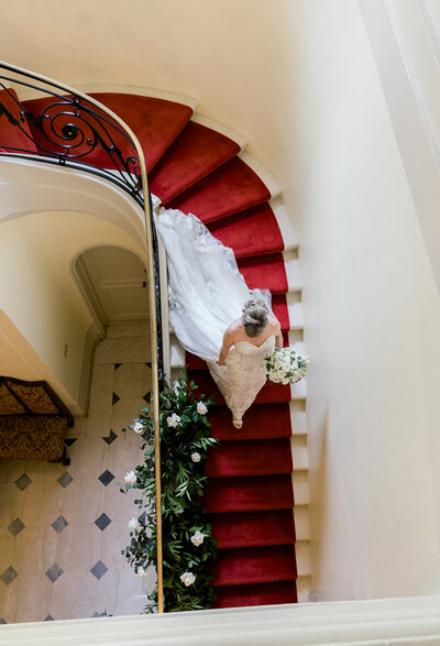 Bride Ascending Staircase