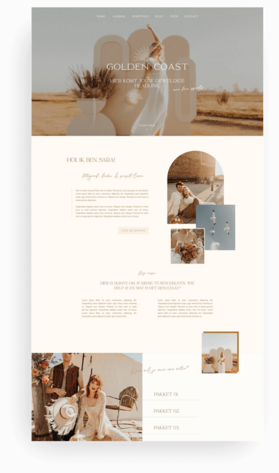 Over mij pagina Showit website template Namib Desert door Wonderlik Webdesign