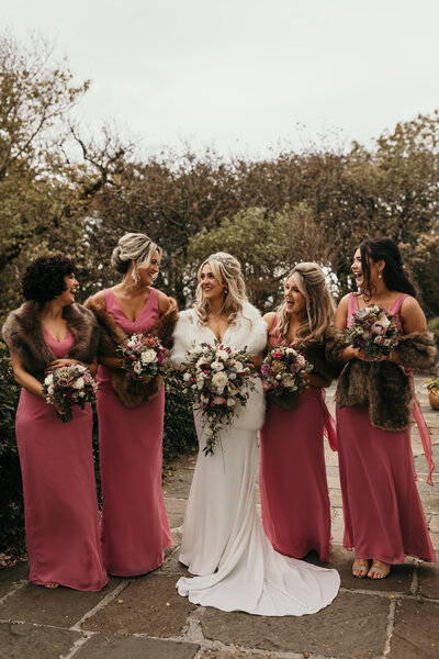bride and bridesmaids