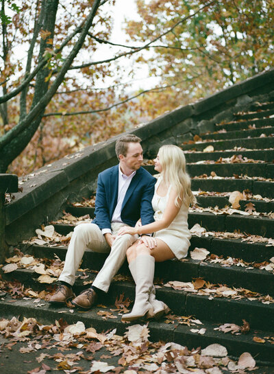 Highland Park Engagement Session in the Fall