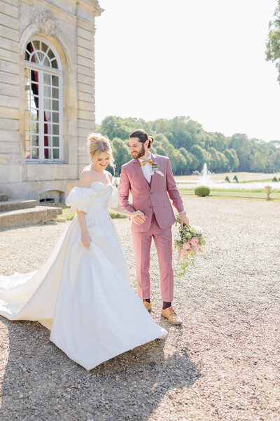 Spring wedding in French countryside Chateau.