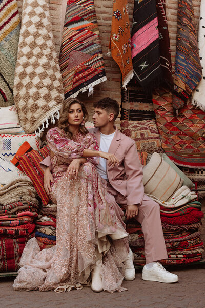 couple in Marrakesh markets