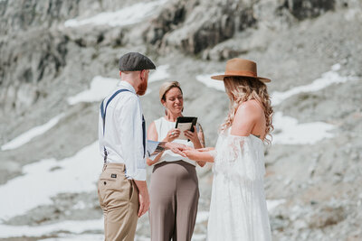 whistler wedding officiant performing elopement ceremony