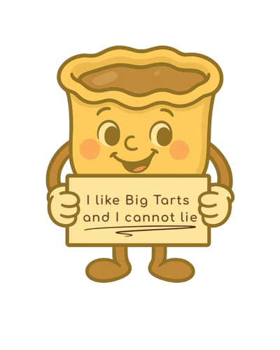 Butter Tart logo for jumbo homade butter tarts in Temiskaming Shores. Serving Larder, Kirkland Lake, Rouyn Noranda, Timmins, Sudbury. Catering events. Homemade baked goods. Butter Tart Order