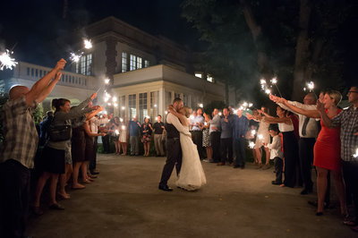 Sparkler exit at the Lairmont Manor