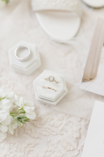 white velvet ring box