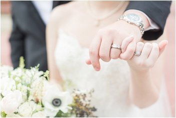 bride and groom rings at Ryan Nicholas Inn wedding