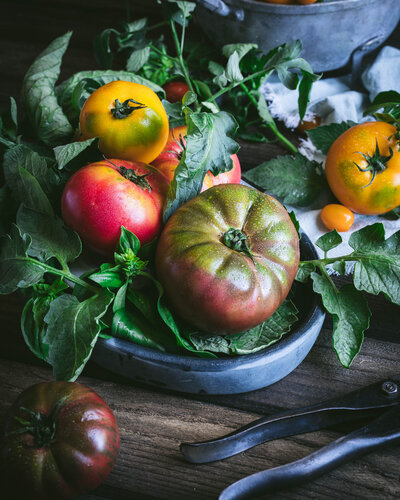 Fresh Organic  Heirloom Tomatoes