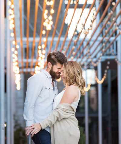 Engagement photo on south congress avenue in Austin, TX