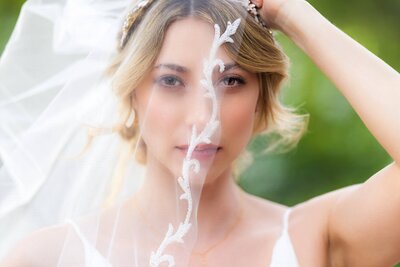 Veil over the Bride's face