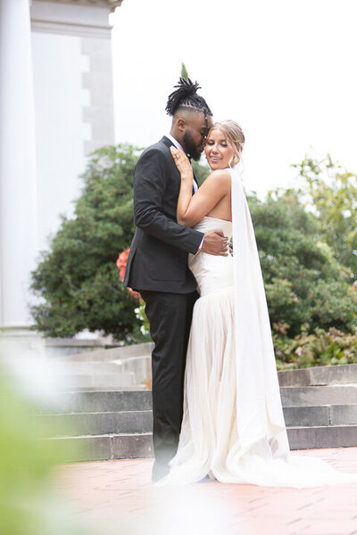 Wedding couple portrait at Hills and Dales Estate.