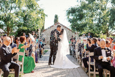 FILLED WITH FLOWERS SUMMER WEDDING AT ELEGANT MEDITERRANEAN-STYLE WINERY