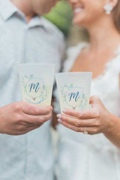 wedding crest cups