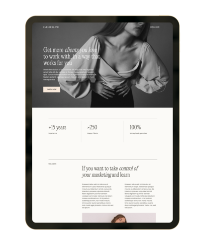 Looking for a professional and conversion-focused sales page template specifically designed for coaches? Our Showit template is the perfect solution. Elevate your coaching business with this customizable template designed to attract and convert more clients. Partner with our marketing agency to optimize your sales page and boost your business growth.