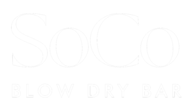 SoCo Dry Bar logo linking to the homepage for professional blowout and styling services in Bryan-College Station and Magnolia Texas