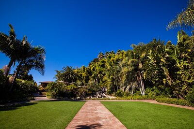 The Compass Garden wedding ceremony site at Grand Tradition Estate and Gardens in San Diego.