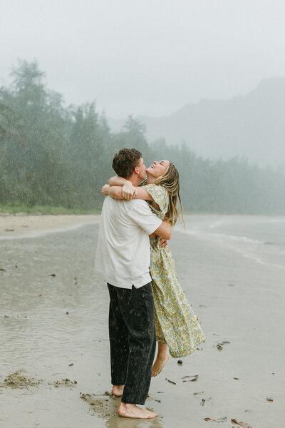 Oahu Hawaii Beach Elopement Wedding Photoshoot