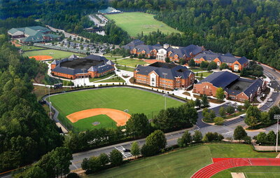 Wesleyan School aerial view of the entire campus