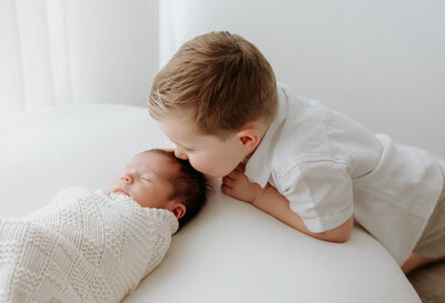 Soft newborn toes captured in an intimate indoor Perth session