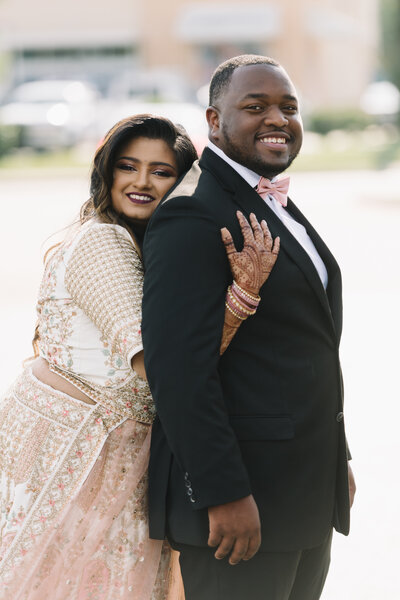 Bride and Groom Indian Wedding Reception in Dallas, Texas - Jacque Manaugh Photography