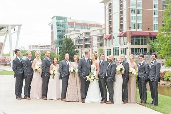 wedding party at Wyche Pavilion