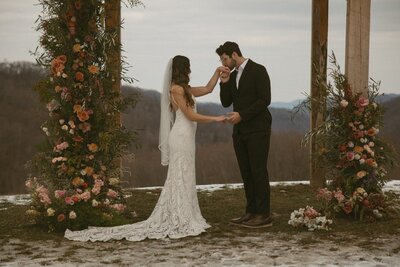 A precious elopement in asheville north carolina.