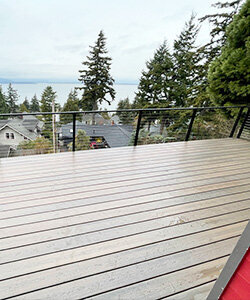 New deck overlooking Bellingham water front