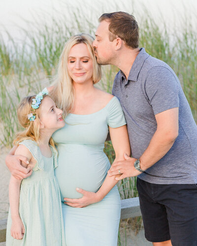 Family beach portrait captured by a Lake Tahoe Family Photographer