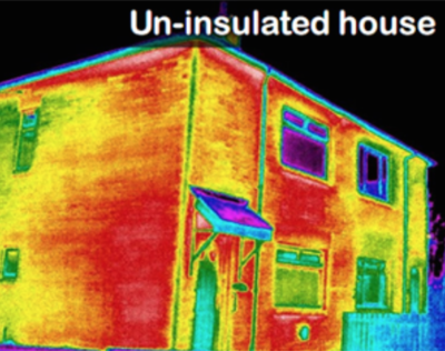 un-insulated house