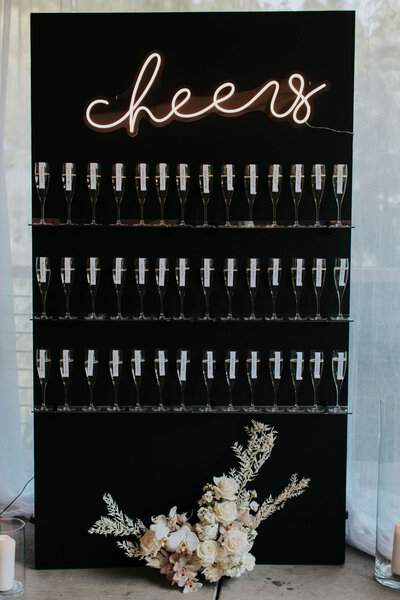 cheers champagne wall design