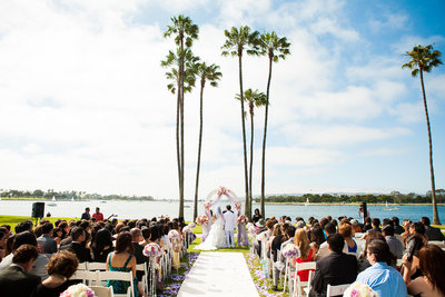 Ceremony at The Dana on the Mission Bay in San Diego.