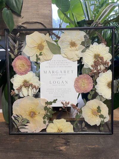 Leigh Florist Design Studio Audubon NJ pressed flower preservation