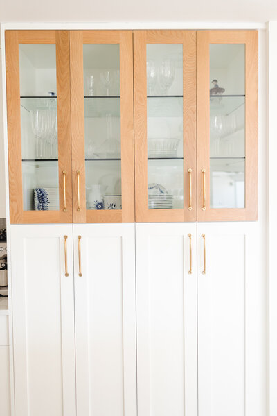 Wooden Contrast Cabinetry Blending Functionality and Elegance