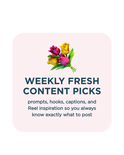 Florida Social Butterfly Weekly Fresh content picks with flower emoji for social media membership