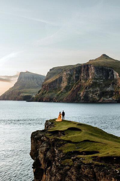 Married couple is in an epic place on the Faroe Islands