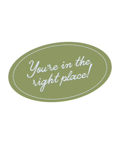 You're in the right place sticker for Florida Social Butterfly
