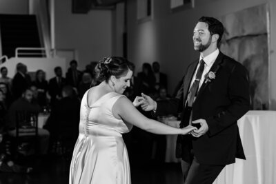 Dancing at a St. Louis wedding in an art museum
