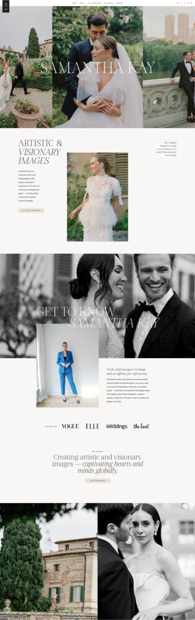 Easy-to-customize Showit website templates for photographers and creatives, designed to showcase your work and convert visitors into clients.