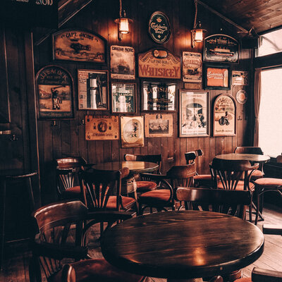 Warm wooden pub
